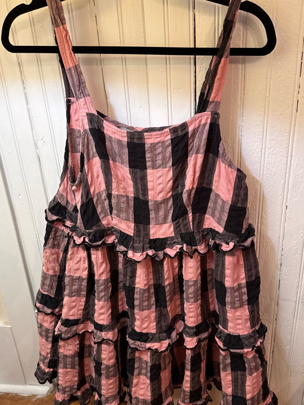 ASOS Design Pink and Black Plaid Midi Skirt